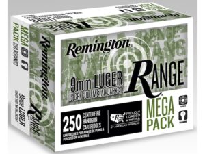 Remington Range Ammunition 9mm Luger 115 Grain Full Metal Jacket For Sale