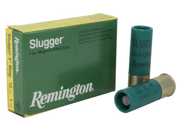 Remington Slugger Ammunition 12 Gauge 3" 1 oz Rifled Slug Box of 5 For Sale