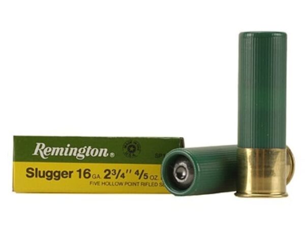 Remington Slugger Ammunition 16 Gauge 2-3/4" 4/5 oz Rifled Slug Box of 5 For Sale