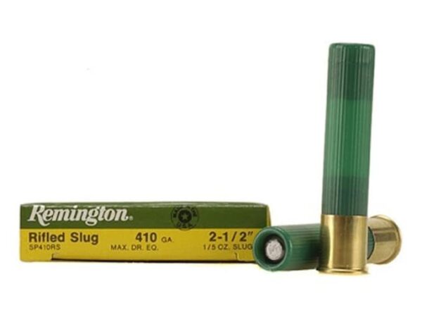 Remington Slugger Ammunition 410 Bore 2-1/2" 1/5 oz Rifled Slug Box of 5 For Sale
