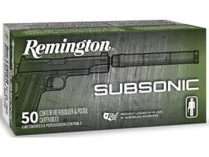Remington Subsonic Ammunition 9mm Luger 147 Grain Flat Nose Enclosed Base For Sale
