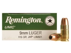 Remington UMC Ammunition 9mm Luger 115 Grain Jacketed Hollow Point For Sale