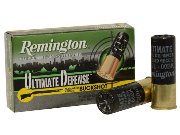 Remington Ultimate Defense Ammunition 12 Gauge 2-3/4" 00 Buckshot 8 Pellets Box of 5 For Sale
