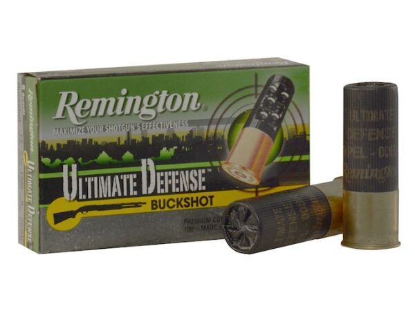 Remington Ultimate Defense Ammunition 12 Gauge 2-3/4" 00 Buckshot 9 Pellets Box of 5 For Sale