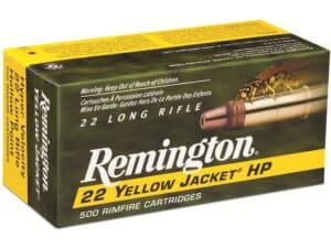 Remington Yellow Jacket Ammunition 22 Long Rifle 33 Grain Plated Truncated Cone Hollow Point For Sale