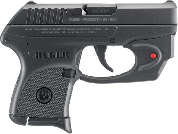 Ruger LCP Semi-Automatic Pistol 380 ACP 2.75" Barrel 6-Round Black with Viridian Red Laser For Sale
