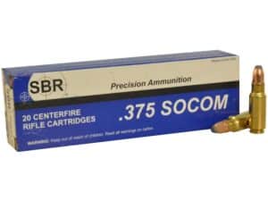 SBR Ammunition 375 SOCOM 200 Grain Sierra ProHunter Flat Point Box of 20 For Sale
