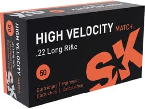 SK High Velocity Match Ammunition 22 Long Rifle 40 Grain Lead Round Nose For Sale
