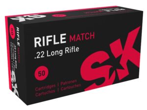SK Rifle Match Ammunition 22 Long Rifle 40 Grain Lead Round Nose For Sale