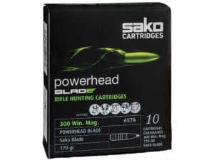 Sako Powerhead Blade Ammunition 300 Winchester Magnum 170 Grain Polymer Tip Lead Free Box of 10 For Sale