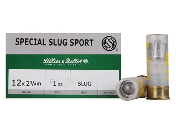 Sellier & Bellot Ammunition 12 Gauge 2-3/4" 1 oz Special Sport Slug Box of 25 For Sale