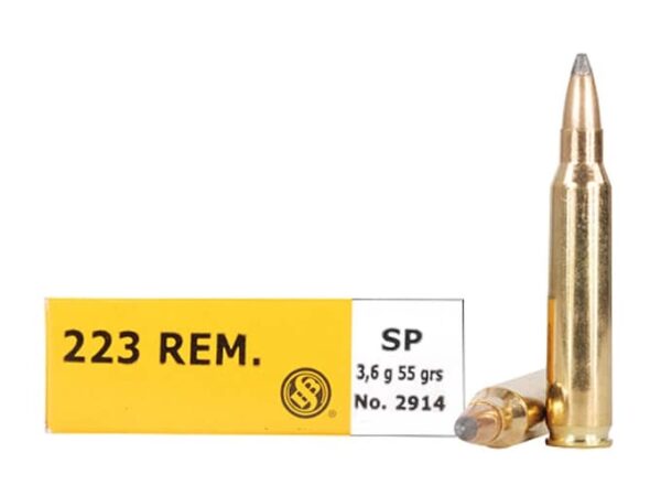 Sellier & Bellot Ammunition 223 Remington 55 Grain Soft Point Box of 20 For Sale