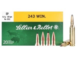 Sellier & Bellot Ammunition 243 Winchester 100 Grain Soft Point Box of 20 For Sale