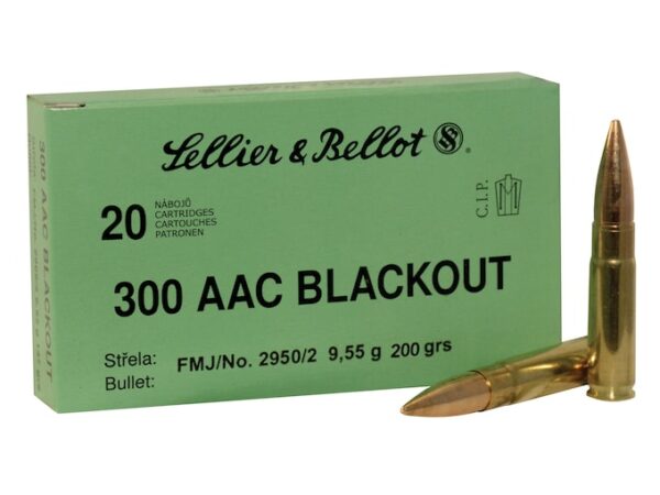 Sellier & Bellot Ammunition 300 AAC Blackout Subsonic 200 Grain Full Metal Jacket For Sale
