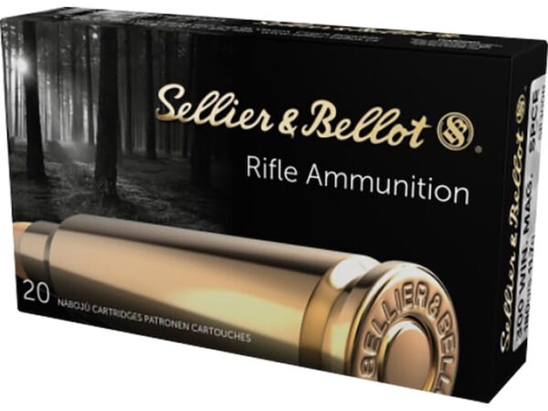 Sellier & Bellot Ammunition 300 Winchester Magnum 180 Grain Jacketed Soft Point Box of 20 For Sale