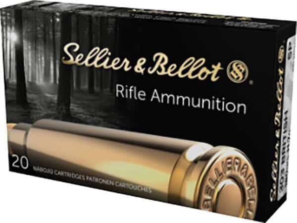 Sellier & Bellot Ammunition 303 British 180 Grain Jacketed Soft Point Box of 20 For Sale