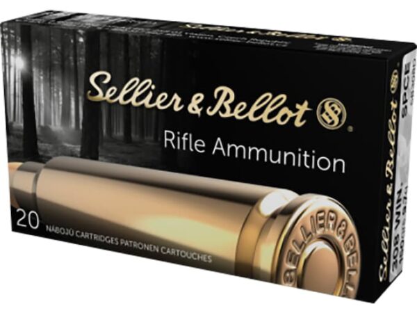 Sellier & Bellot Ammunition 308 Winchester 150 Grain Jacketed Soft Point Box of 20 For Sale
