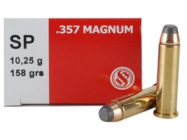 Sellier & Bellot Ammunition 357 Magnum 158 Grain Soft Point Box of 50 For Sale