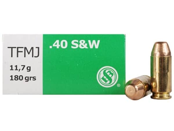 Sellier & Bellot Ammunition 40 S&W 180 Grain Full Metal Jacket Lead-Free Box of 50 For Sale