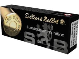 Sellier & Bellot Ammunition 460 S&W Magnum 255 Grain Jacketed Hollow Point Box of 20 For Sale