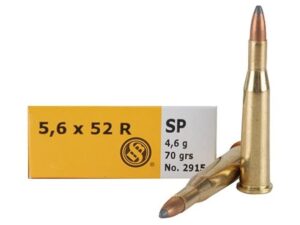 Sellier & Bellot Ammunition 5.6x52mm Rimmed (22 Savage High-Power) 70 Grain Soft Point Box of 20 For Sale