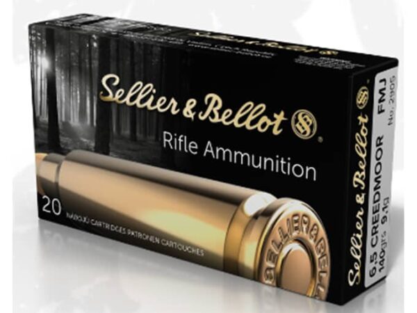 Sellier & Bellot Ammunition 6.5 Creedmoor 140 Grain Full Metal Jacket Box of 20 For Sale