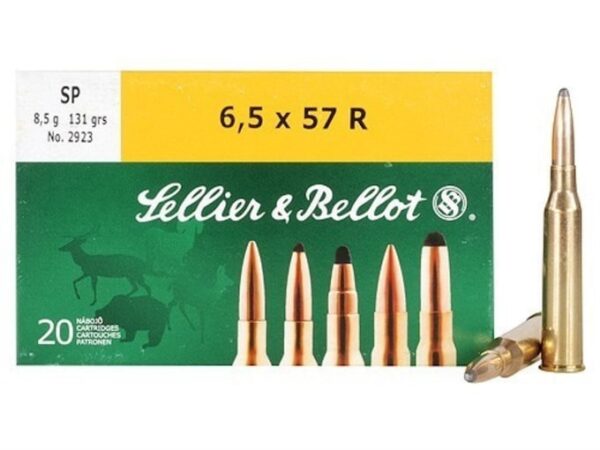 Sellier & Bellot Ammunition 6.5x57mm Rimmed 131 Grain Soft Point Box of 20 For Sale