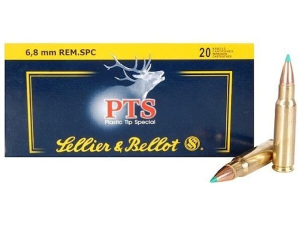 Sellier & Bellot Ammunition 6.8mm Remington SPC 110 Grain Polymer Tip Spitzer Box of 20 For Sale