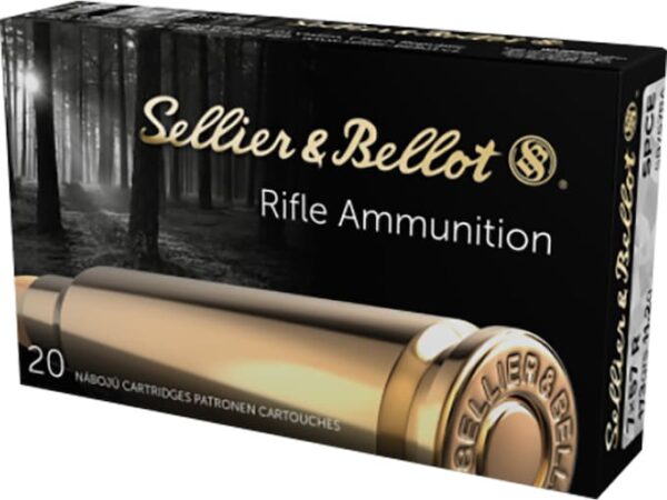 Sellier & Bellot Ammunition 7x57mm Rimmed 173 Grain Jacketed Soft Point Box of 20 For Sale