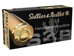 Sellier & Bellot Ammunition 9mm Luger 115 Grain Full Metal Jacket Box of 50 For Sale