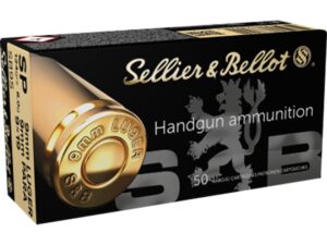 Sellier & Bellot Ammunition 9mm Luger 124 Grain Jacketed Soft Point For Sale