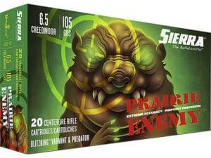 Sierra Prairie Enemy Ammunition 6.5 Creedmoor 105 Grain BlitzKing Polymer Tip Box of 20 For Sale