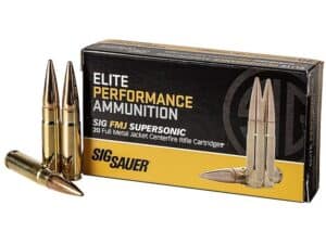Sig Sauer Elite Performance Ammunition 300 AAC Blackout 125 Grain Full Metal Jacket Box of 20 For Sale