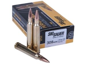 Sig Sauer Elite Performance Ammunition 308 Winchester 150 Grain Full Metal Jacket Box of 20 For Sale