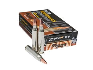 Sig Sauer Elite Performance Hunting HT Ammunition 223 Remington 60 Grain Solid Copper Expanding Lead-Free Box of 20 For Sale