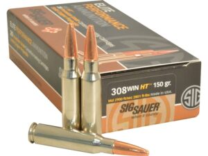 Sig Sauer Elite Performance Hunting HT Ammunition 308 Winchester 150 Grain Solid Copper Lead-Free Expanding Box of 20 For Sale
