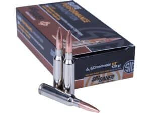 Sig Sauer Elite Performance Hunting HT Ammunition 6.5 Creedmoor 120 Grain Solid Copper Lead-Free Expanding Box of 20 For Sale
