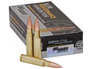 Sig Sauer Elite Performance Match Grade Ammunition 308 Winchester 175 Grain Open Tip Match For Sale