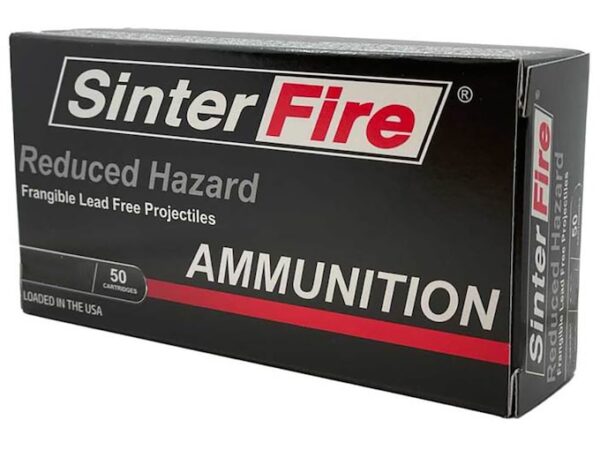 SinterFire Reduced Hazard Ammunition 45 ACP 155 Grain Frangible Flat Nose Lead Free Box of 50 For Sale