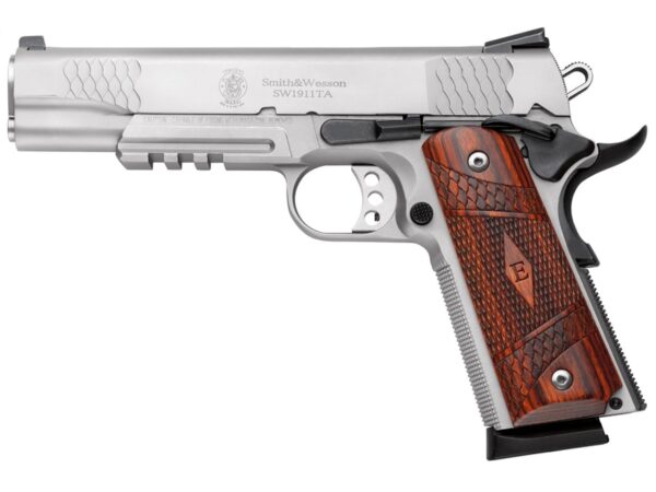 Smith & Wesson 1911TA E-Series Semi-Automatic Pistol 45 ACP 5″ Barrel 8-Round Stainless Wood For Sale
