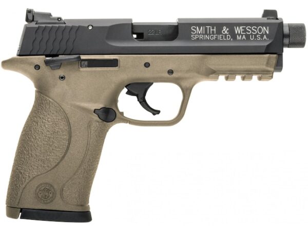Smith & Wesson M&P 22 Compact Pistol 22 Long Rifle 3.56" Threaded with Adapter Barrel 10-Round with Thumb Safety For Sale
