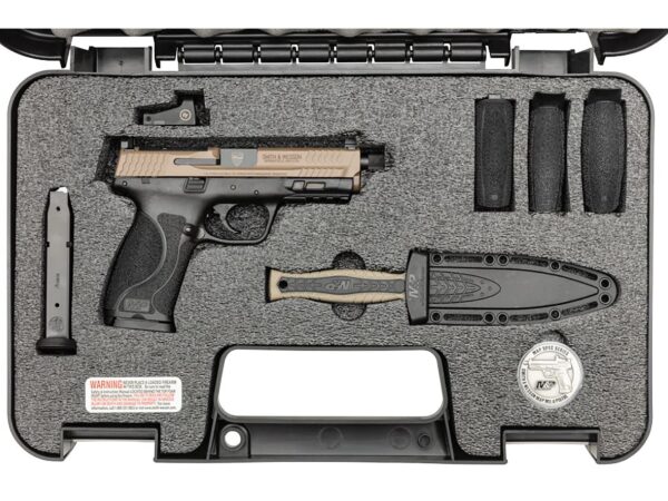Smith & Wesson M&P 9 M2.0 Optics Ready Spec Series Kit Semi-Automatic Pistol 9mm Luger 4.25″ Barrel 17-Round Flat Dark Earth Black For Sale