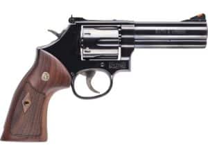 Smith & Wesson Model 586 Classic Revolver 357 Magnum 6-Round Blued Wood For Sale