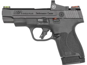 Smith & Wesson PC M&P 9 Shield Plus Semi-Automatic Pistol 9mm Luger 4″ Barrel 13-Round Armornite Black Crimson Trace Red Dot For Sale