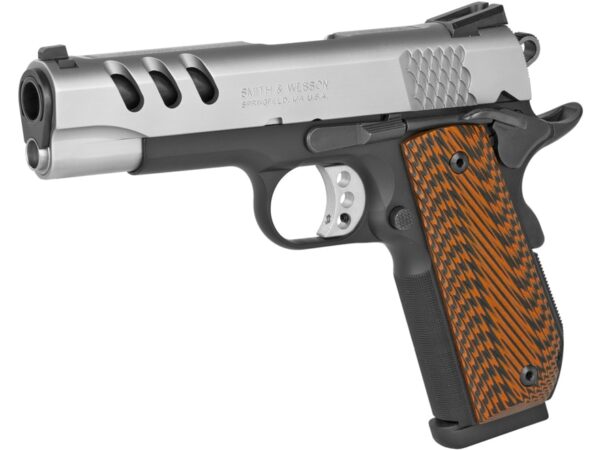 Smith & Wesson Performance Center 1911 Semi-Automatic Pistol 45 ACP 4.25″ Barrel 8-Round Stainless Two-Tone Wood For Sale