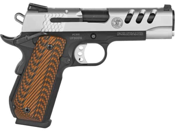 Smith & Wesson Performance Center 1911 Semi-Automatic Pistol 45 ACP 4.25" Barrel 8-Round Stainless Two-Tone Wood For Sale