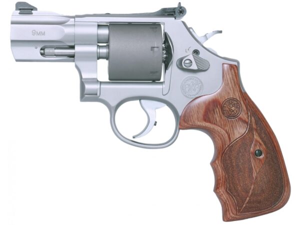 Smith & Wesson Performance Center Model 986 Revolver 9mm Luger 2.5″ Barrel 7-Round Stainless Wood For Sale