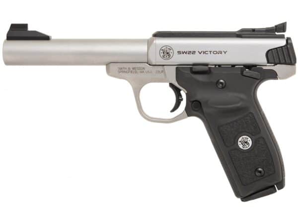 Smith & Wesson SW22 Victory Target Semi-Automatic Pistol 22 Long Rifle 5.5″ Barrel 10-Round Stainless Black For Sale