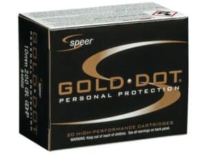 Speer Gold Dot Ammunition 10mm Auto 200 Grain Jacketed Hollow Point For Sale