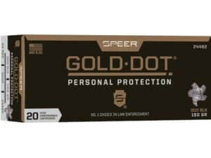 Speer Gold Dot Ammunition 300 AAC Blackout 150 Grain Gold Dot Bonded Soft Point Box of 20 For Sale